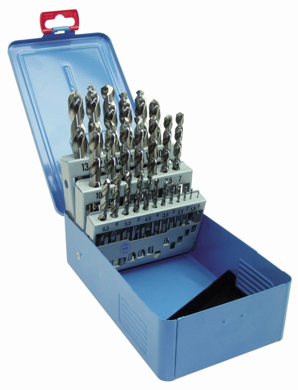 Set 25p Drills DIN338TP HSS-CO5% 1-13/0,5mm