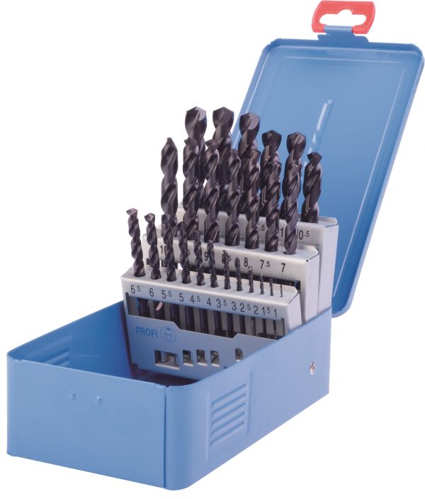 Set 25p Drills DIN338 HSS-CO8%+TIALN 1-13/0,5mm