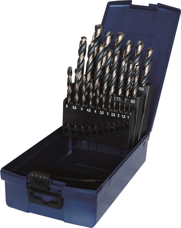 Set 25p Drills Shank with Flats HSS-CO5% 1-13/0,5mm