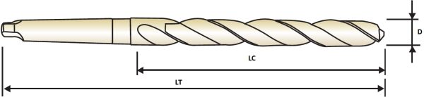 Extra-Long Drill with MTS Shank 300x400 HSS 12mm - Image 2