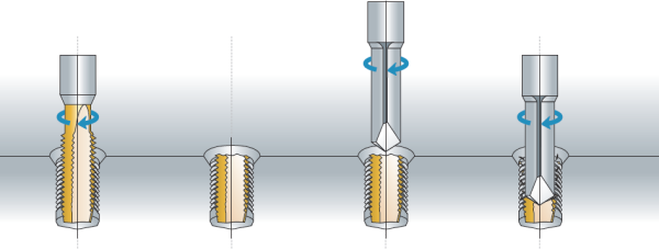 Kit 7 solid carbide drills to remove jammed taps M3 - M4 - M5 - M6 - M8 - M10 - M12 - Image 2