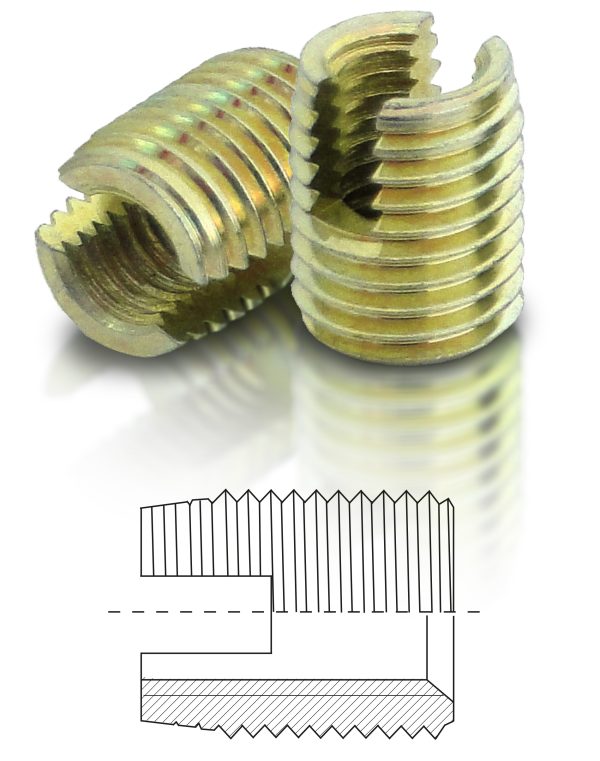 Self-Cutting Threaded Inserts Brass M6-M10X1.50