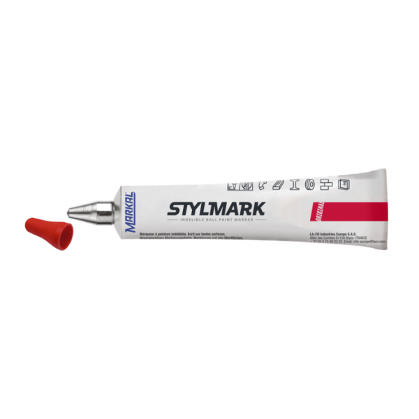 Red Ball tube marker for multiple surfaces Stylmark